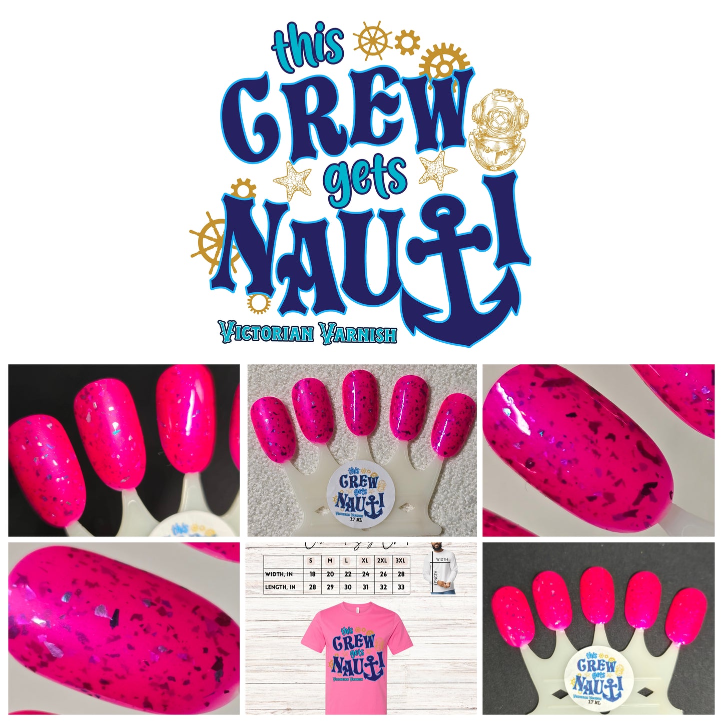 VV THIS CREW GETS NAUTI JERSEY TEE