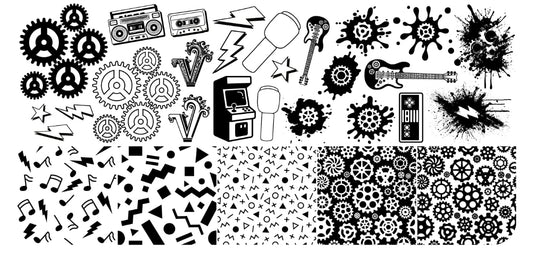 VV STAMPING PLATE - 80S BABY - DESIGNED PRETTY FINGERS BY ROBIN