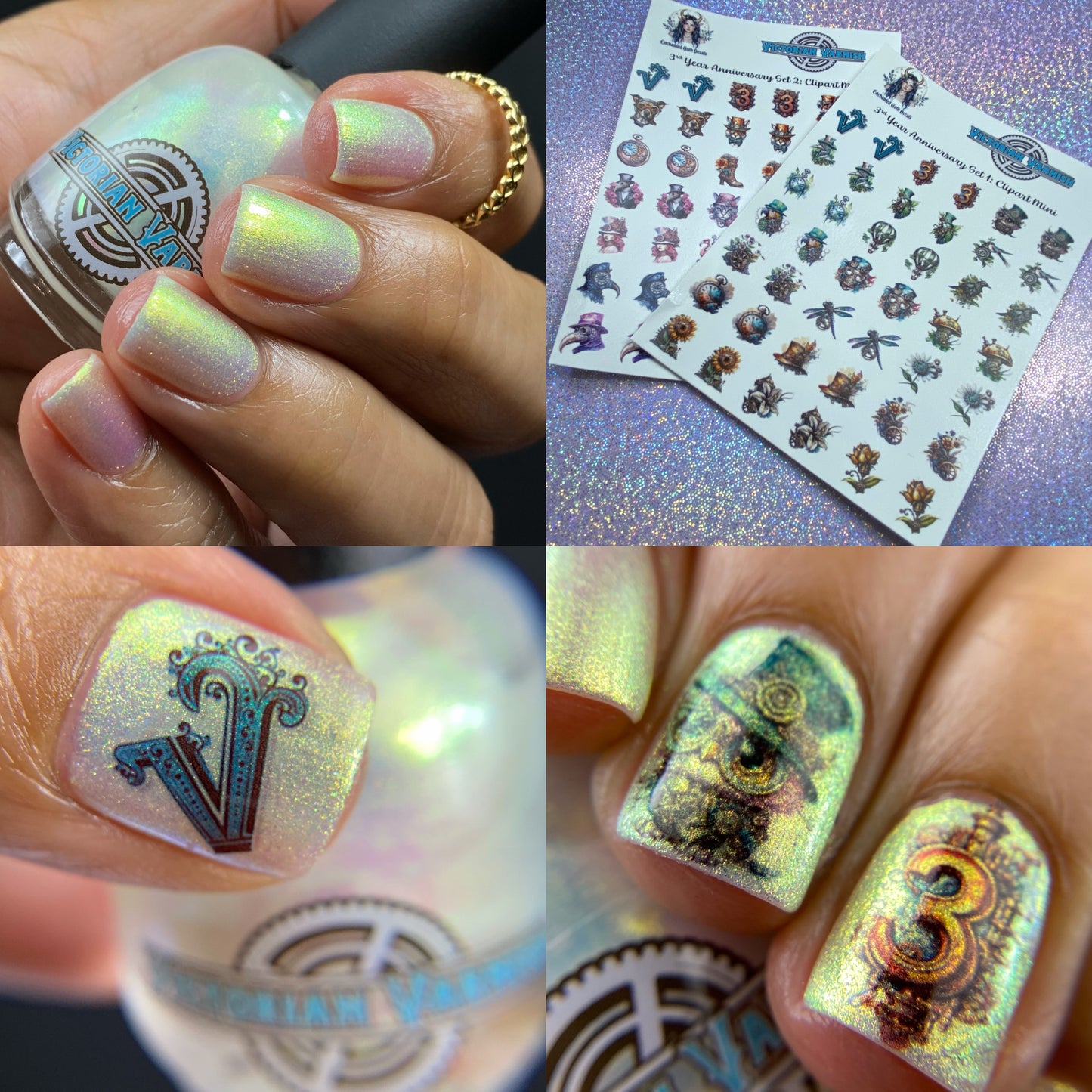 3 YEAR INDIEVERSARY TRIO (2 POLISHES & 2 NAIL DECALS)