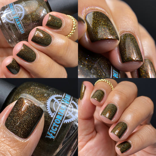 The OG of the fan group- Oscar is a brown, olive toned linear holo and scattered holo with red/copper large particle aurora shimmer. Comes with a collectible sticker!