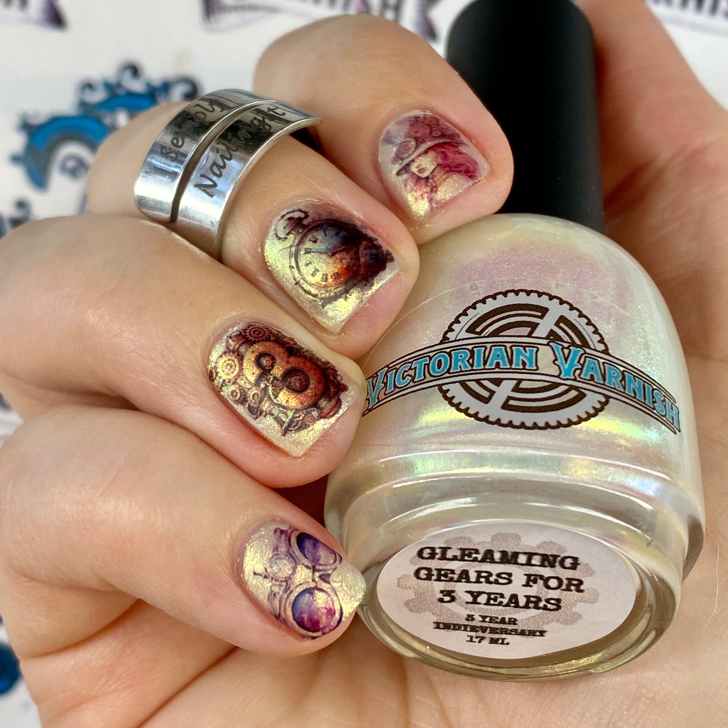 NAIL DECALS ONLY -  COLLAB WITH ENCHANTED GOTH NAIL DECALS 3 YEAR INDIEVERSARY