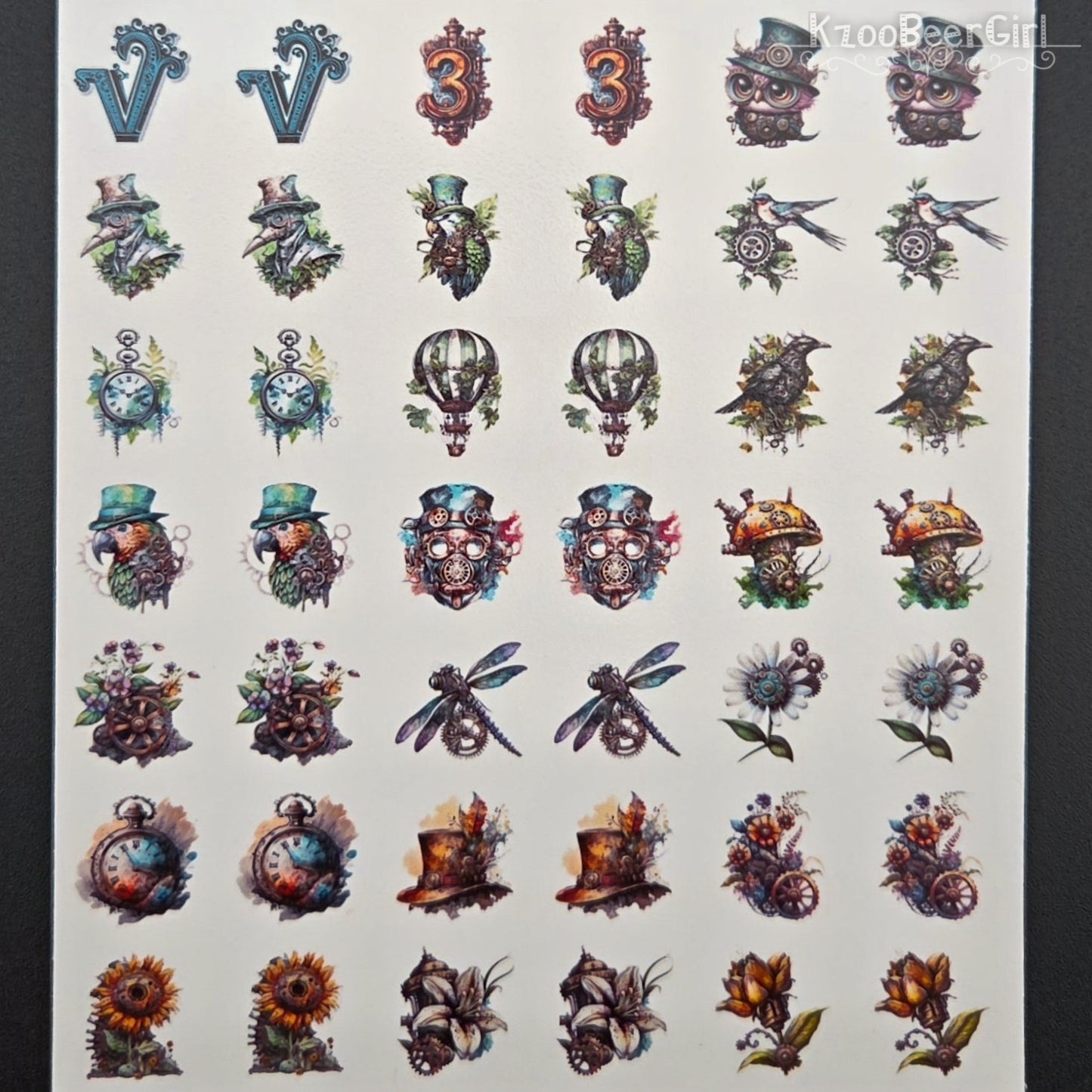 NAIL DECALS ONLY -  COLLAB WITH ENCHANTED GOTH NAIL DECALS 3 YEAR INDIEVERSARY