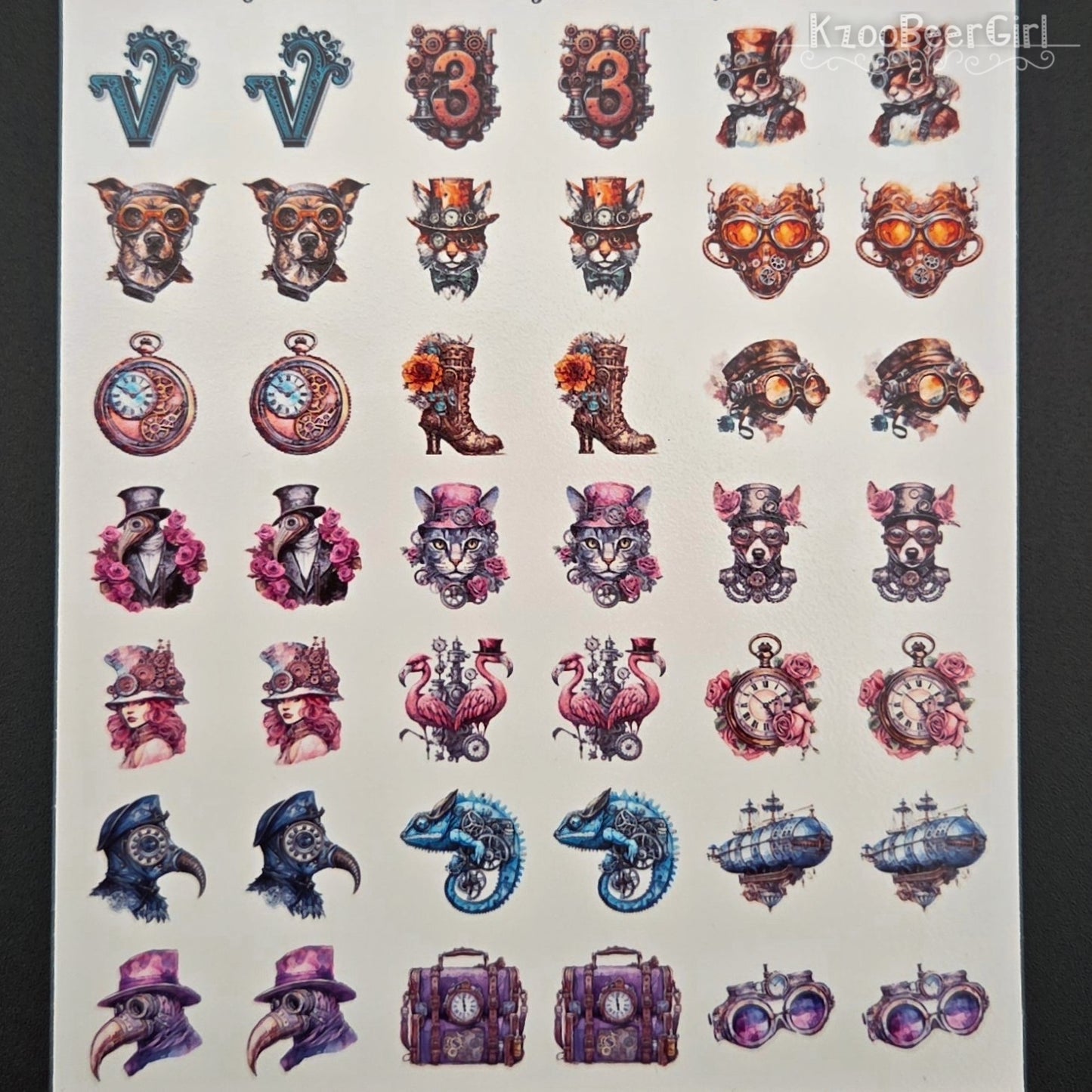 NAIL DECALS ONLY -  COLLAB WITH ENCHANTED GOTH NAIL DECALS 3 YEAR INDIEVERSARY