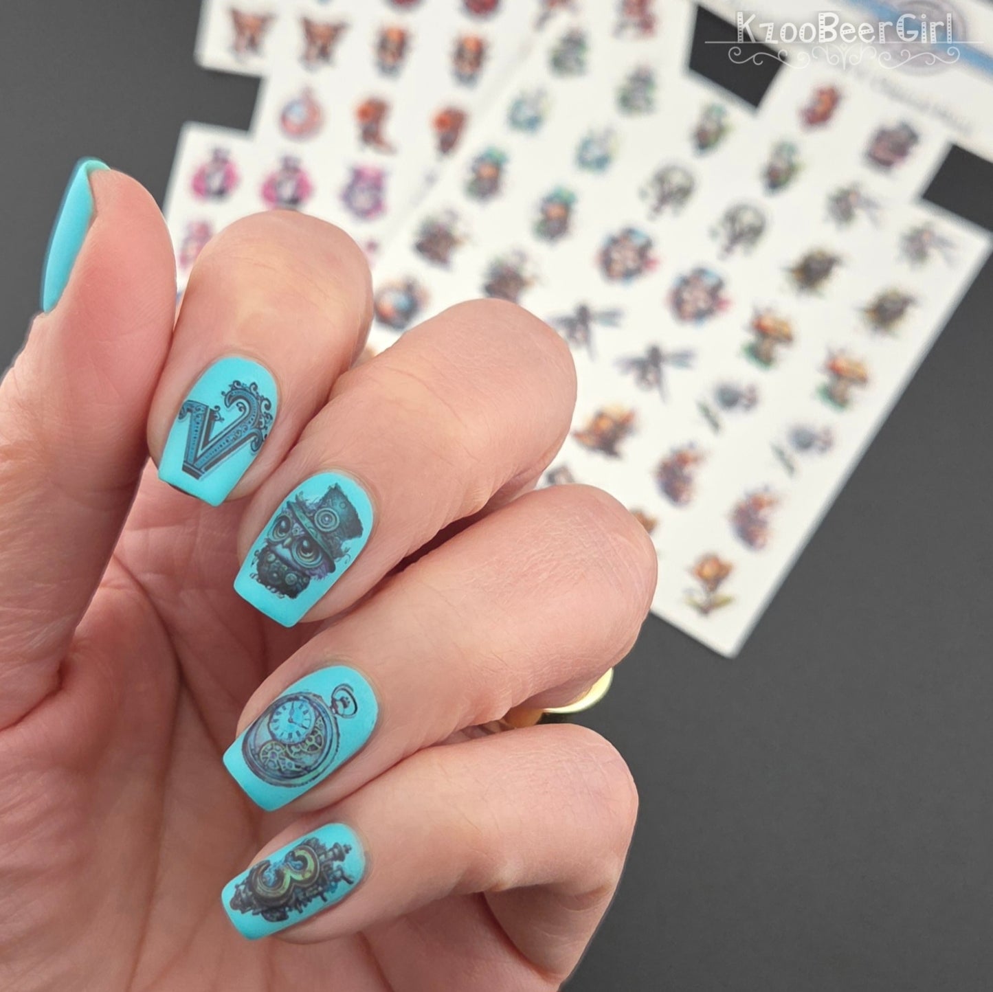 NAIL DECALS ONLY -  COLLAB WITH ENCHANTED GOTH NAIL DECALS 3 YEAR INDIEVERSARY