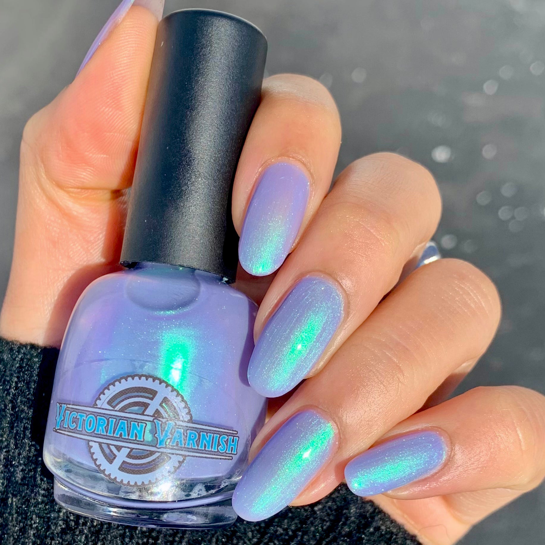 Hawthorn & Delphinium- Cornflower Blue with a glowy aqua/teal/blue shifting shimmer