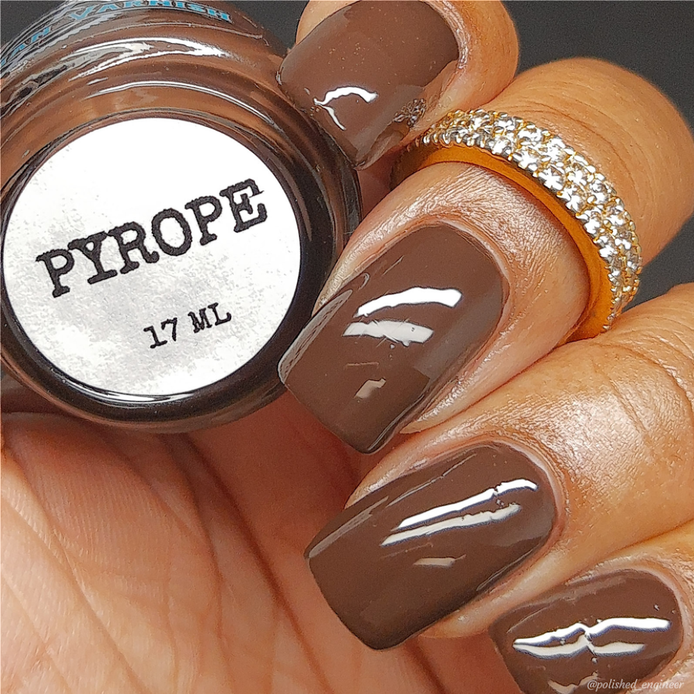 Pyrope - Dark Chocolate Brown creme inspired by the brown Pyrope gemstone 